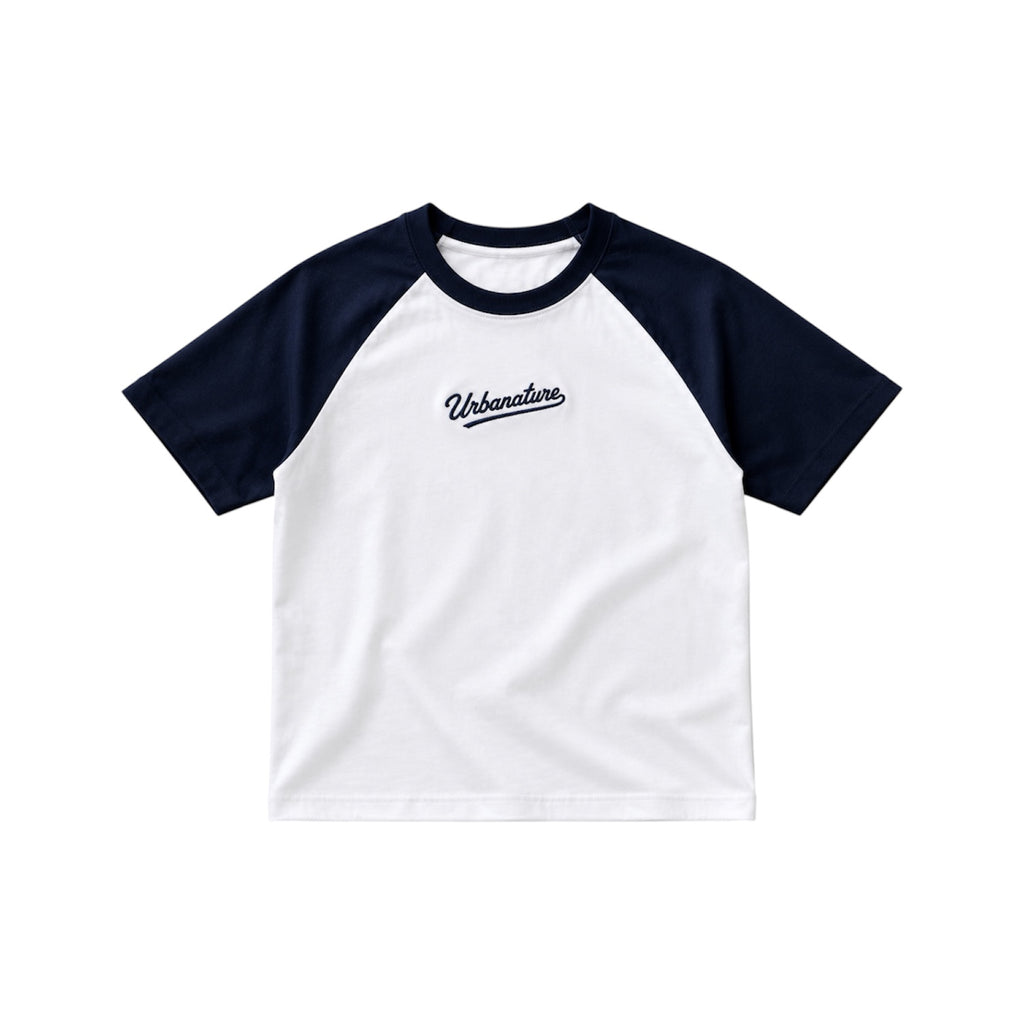Crop Top - White / Navy